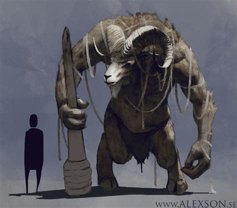 ArtStation - Goat creature concept art, Alexander Forssberg | Creature ...