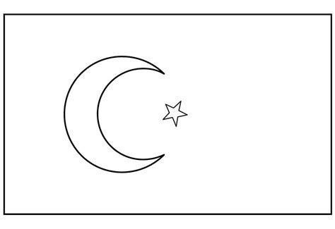 National Flag of Turkey coloring page - Download, Print or Color Online ...