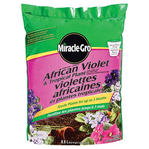 MIRACLE-GRO - African Violet & Tropical Plant Potting Mix -8.8 L | Réno ...