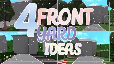 Bloxburg | 4 Front Yard Ideas - YouTube