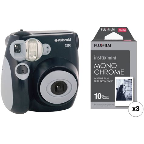 Polaroid 300 Instant Film Camera with Instant Film Kit (Black)