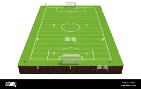 Ilustración 3d de una cancha de fútbol Fotografía de stock - Alamy