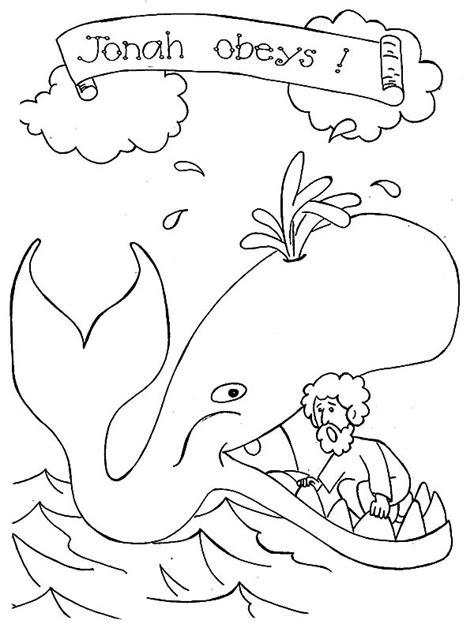 Free coloring pages of jonah whale