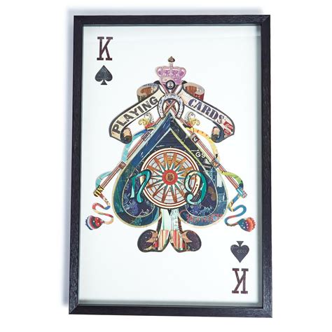 King and Queen S/2 Playing Card Paper Collage Wall Art — ShopTheAddison