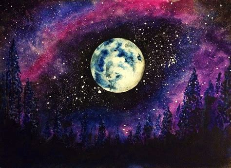 Watercolor Galaxy painting by me: RoseValor #watercolor # ...