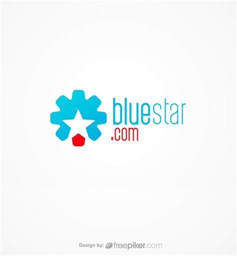 Freepiker | blue star logo