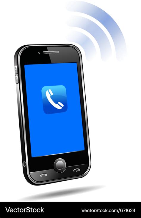 Cell phone ringing Royalty Free Vector Image - VectorStock