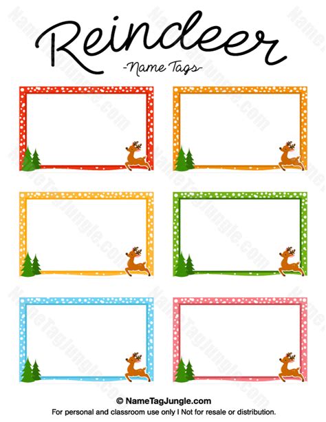 Winter Name Tags Printable