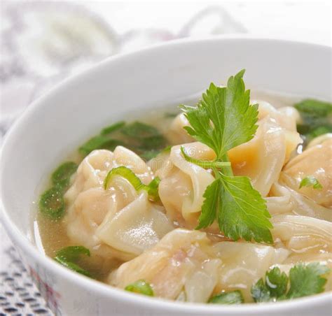 Chinese Traditional Dumplings Soup Stock Photo - Image of traditional ...