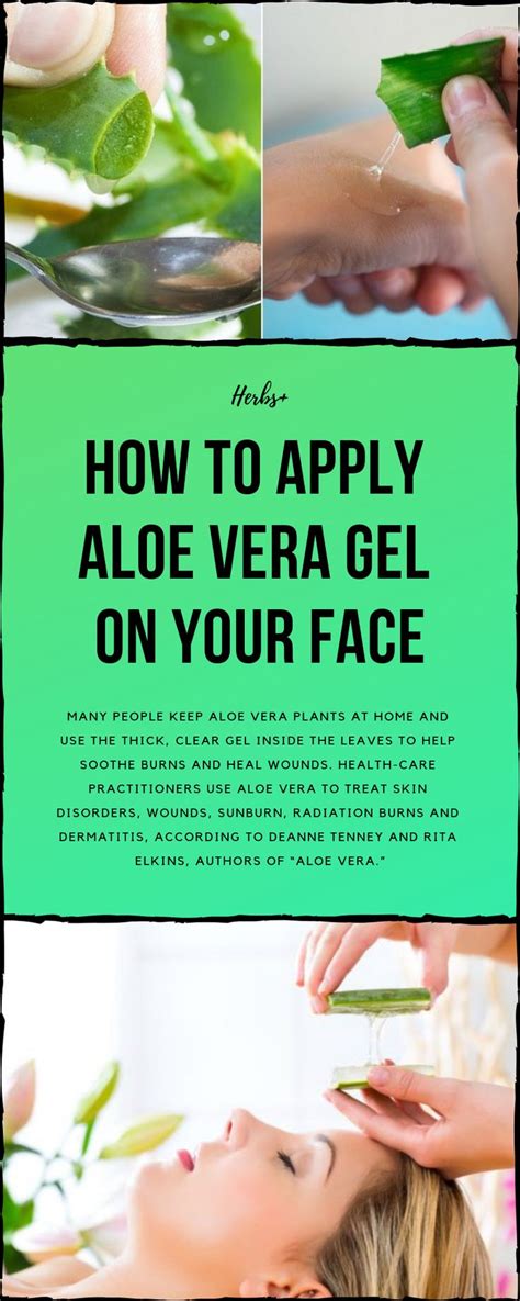 How To Apply Aloe Vera Gel on Your Face | Aloe vera for skin, Aloe vera ...