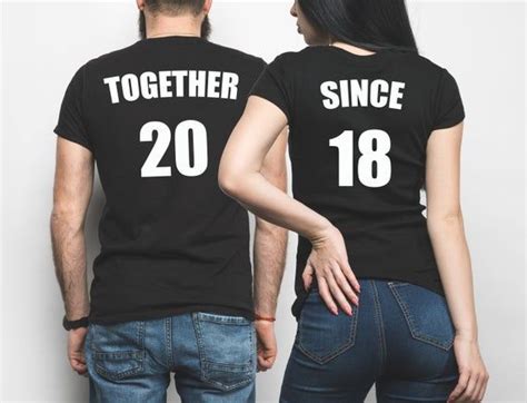 Together Since 2018 Couples T-shirts Anniversary Shirts Couple | Etsy | Couple shirts, Matching ...