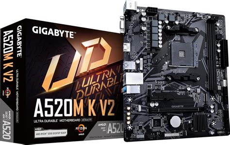 GIGABYTE Placa Base A520M K V2 - Compatible con CPUs AMD Ryzen Serie ...