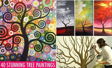 35 Stunning and Beautiful Tree Paintings for your inspiration