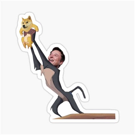 "Elon Musk Dogecoin Meme" Sticker for Sale by FunGuru | Redbubble