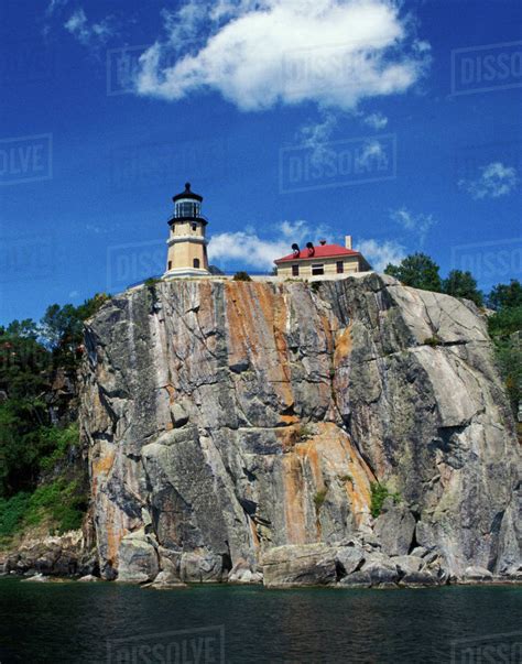 USA, Minnesota, Lake Superior, Two Harbors, Split Rock Lighthouse ...