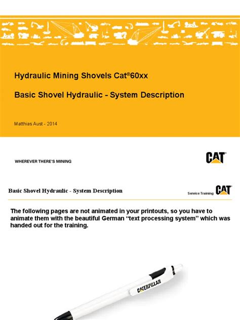 Hydraulic Mining Shovels Cat 60xx Basic Shovel Hydraulic - System Description | PDF | Pump | Valve