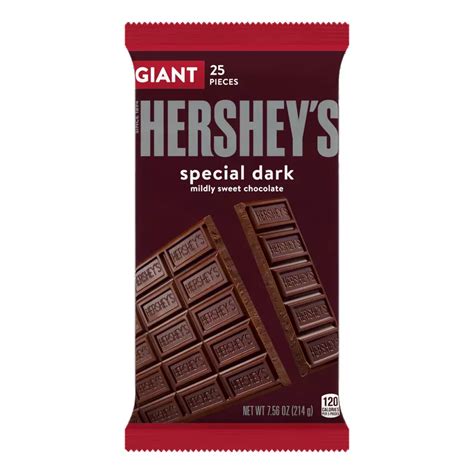 HERSHEY'S Milk Chocolate Giant Candy Bar, 7.56 oz