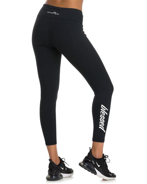 Women's BLESSED Tights - Active Faith Sports