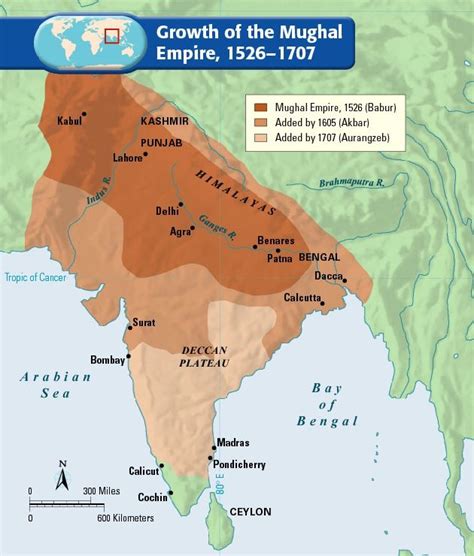 Map of the Mughal Empire 1526-1707 : r/MapPorn