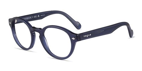 Vogue Eyewear VO5332 - Round Transparent Blue Frame Eyeglasses ...