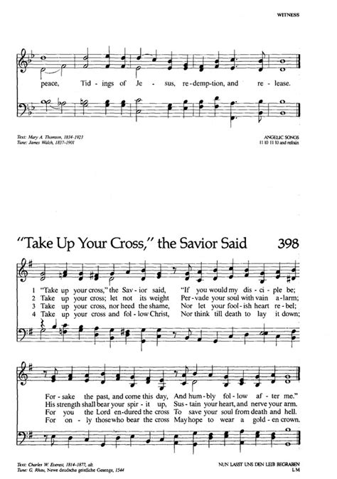 Lutheran Book of Worship 398. "Take up your cross," the Savior said | Hymnary.org