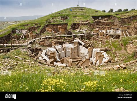 Gobekli Tepe archaeological site near Sanliurfa (Urfa), Turkey Stock ...