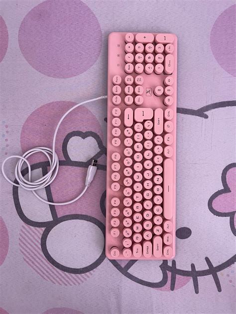 Pink computer keyboard, Computers & Tech, Parts & Accessories, Computer ...