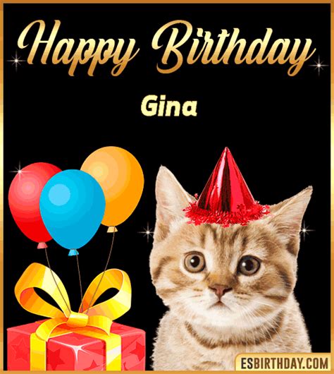 Happy Birthday Gina GIF 🎂 Images Animated Wishes【28 GiFs】