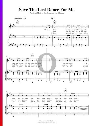 Save The Last Dance For Me (The Drifters) Piano Sheet Music - OKTAV