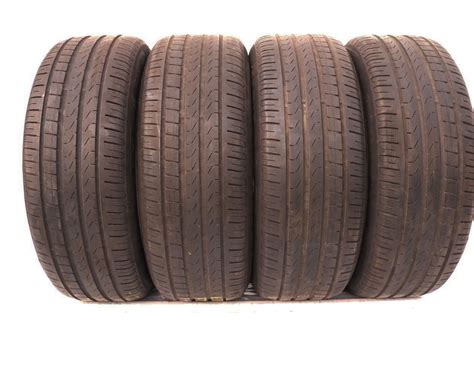 4 used tires 225 45 19 Pirelli Cinturato P-7 92W Run Flat 50% life