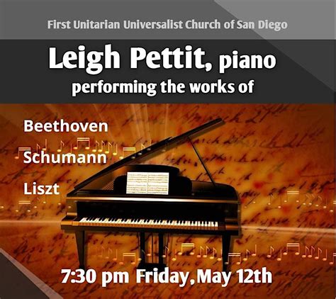 Leigh Pettit - Solo Piano Performance, First Unitarian Universalist Church of San Diego, 12 May ...