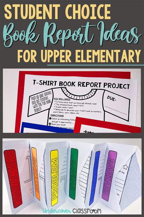 Student Choice Book Report Ideas for Upper Elementary - Undercover Classroom