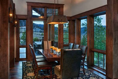 Rustic ranch house in Colorado opens to the mountains