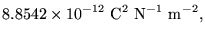 Permittivity of Free Space -- from Eric Weisstein's World of Physics