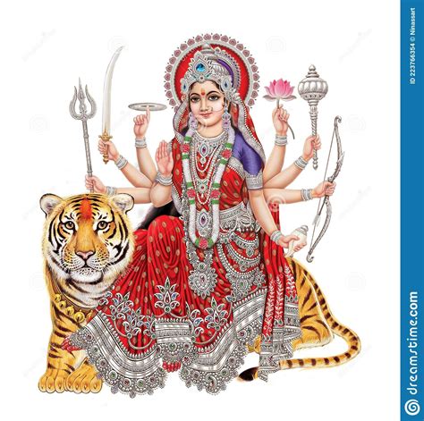 High resolution pic of jai ambe maa stock illustration illustration of chaitra holy 223766354 ...