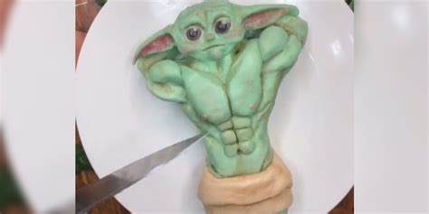 Buff Baby Yoda Cake Is An Upsetting Sight You Can’t Unsee