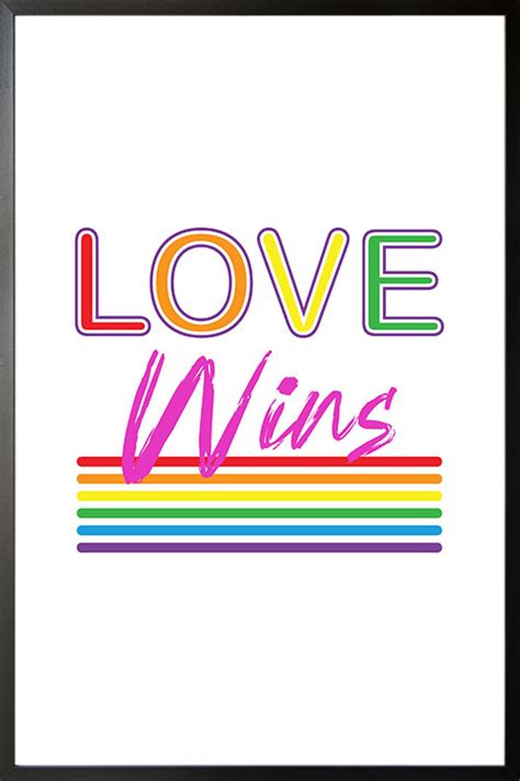 Love wins lines Poster - Artdesign