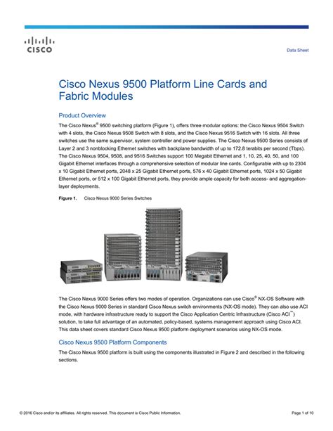 Cisco Nexus 9500 Platform Line Cards and Fabric Modules Product Overview