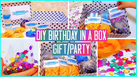 DIY Birthday in a box! Throw a mini party for your friend! Gift idea - YouTube