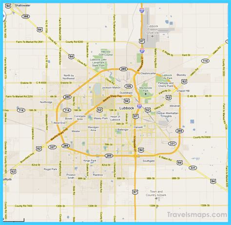 Map of Lubbock Texas - TravelsMaps.Com