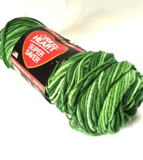 Red Heart Super Saver Yarn Worsted Weight Variegated Green