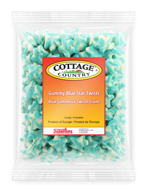 Gummy Blue Star Twist 1KG - Cottage Country Candies