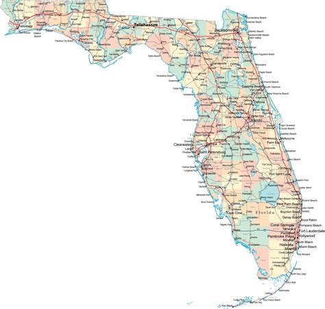 Buy Map - Us West Coast Counties Map Florida Road Cdoovision Com ...