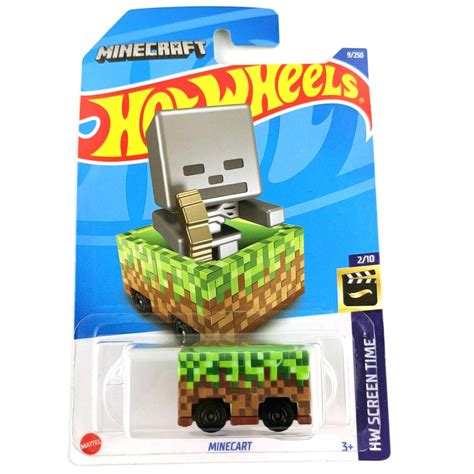 Minecraft Minecart Hot Wheels Figure | Minecraft Merch