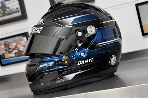 Daryl Wizelman's custom painted Arai GP-6 racing by Veneratio Designs | Helmet paint, Custom ...