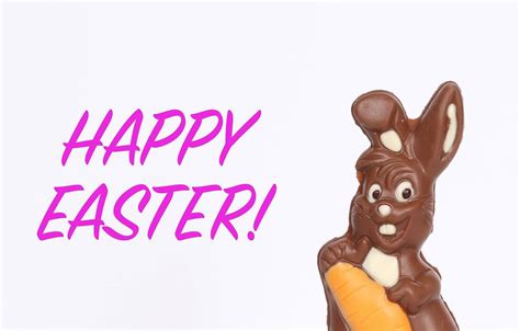 Easter bunny with Happy Easter text - Creative Commons Bilder