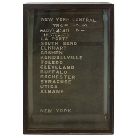 Antique New York Central Train Schedule at 1stDibs