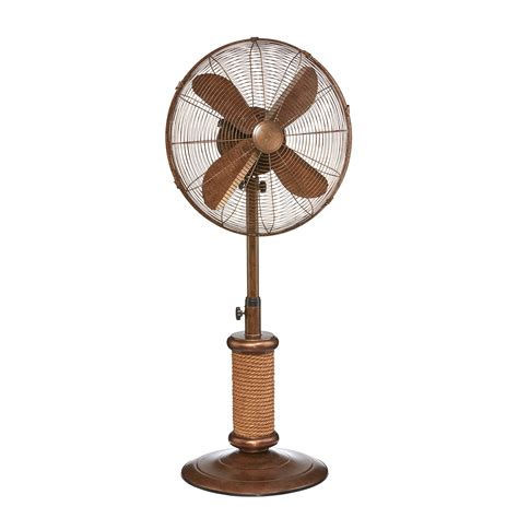 DecoBREEZE Adjustable Height Oscillating Outdoor Pedestal Fan, 18-Inch, Nautica - Walmart.com