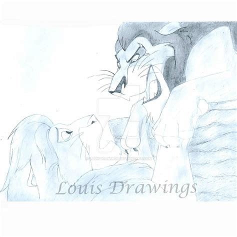 Simba and Scar Drawing by LouisDrawings on DeviantArt