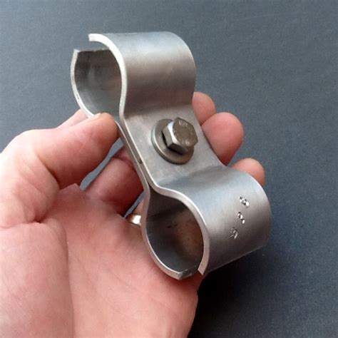 Aluminium Pipe Clamp Double Ports 34mm Diameter / 38mm X 3mm